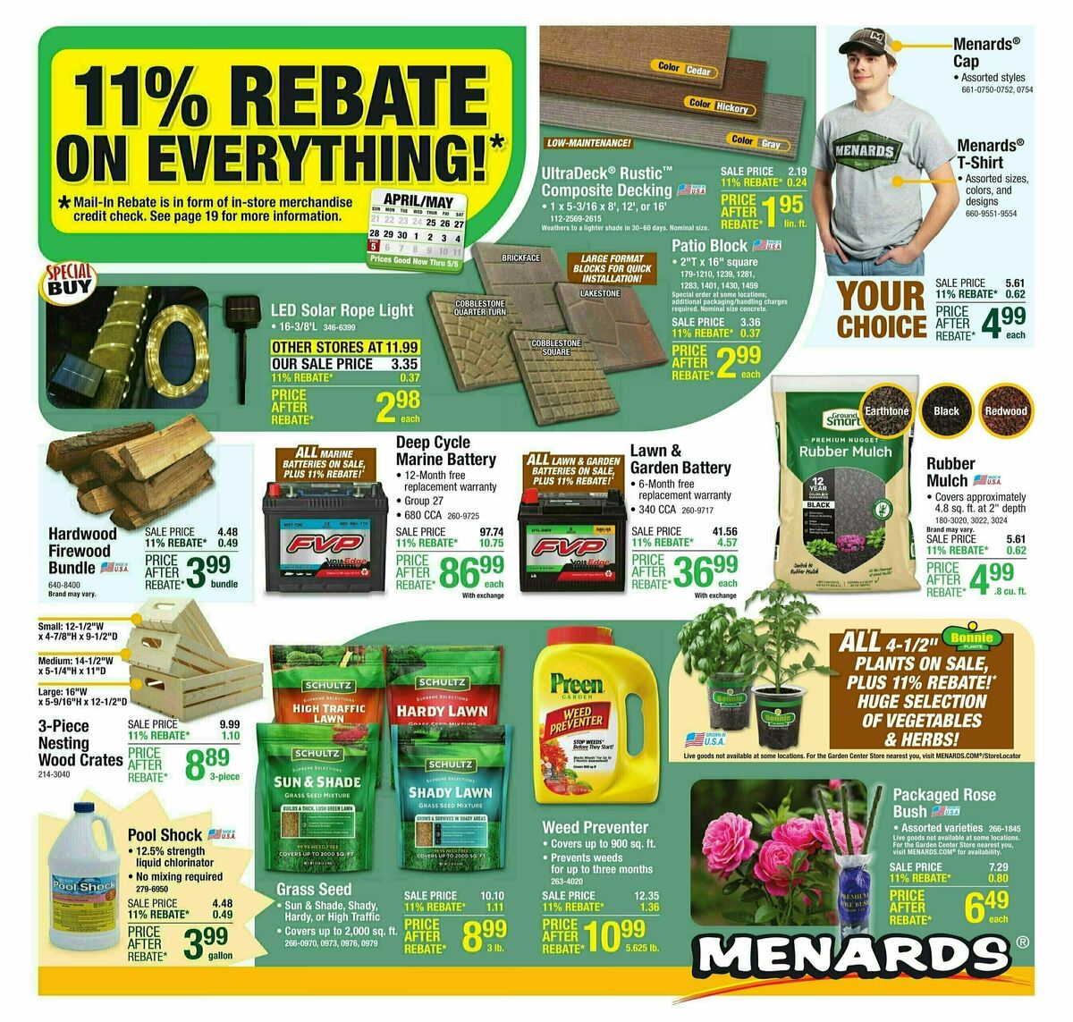 Menards Weekly Ad from April 24