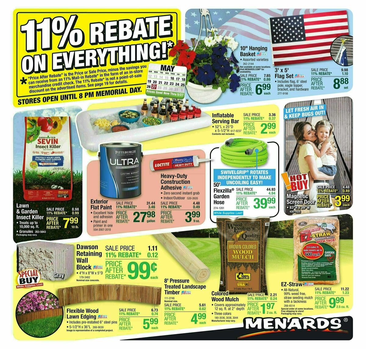 Menards 11% Rebate Sale Weekly Ad from May 15