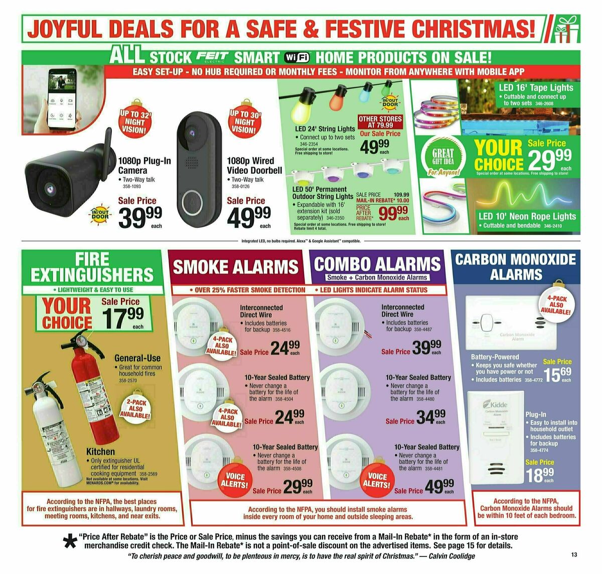 Menards Christmas Home & Gift Sale Weekly Ad from November 29