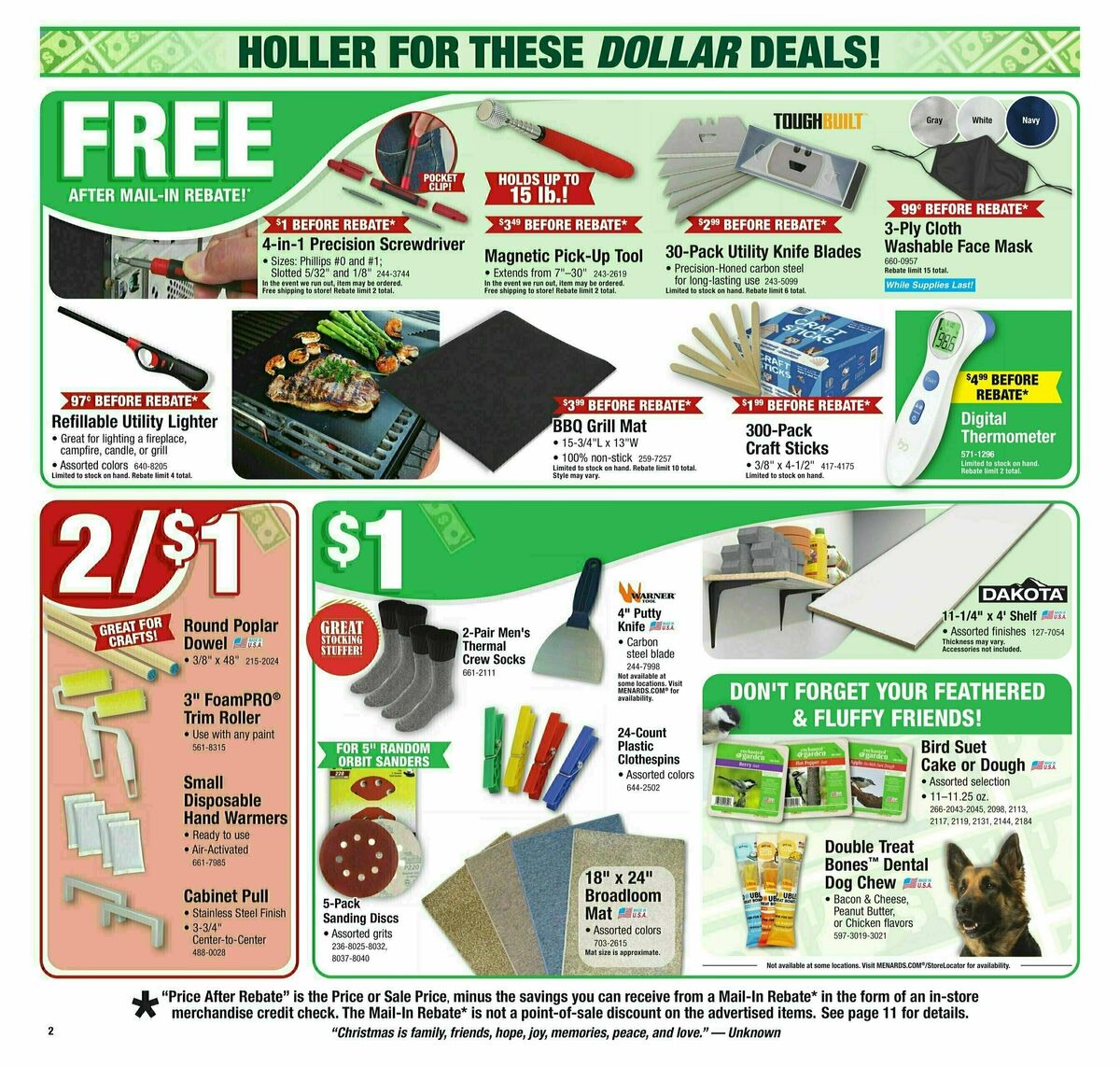 Menards Home For Christmas Sale Weekly Ad from December 4