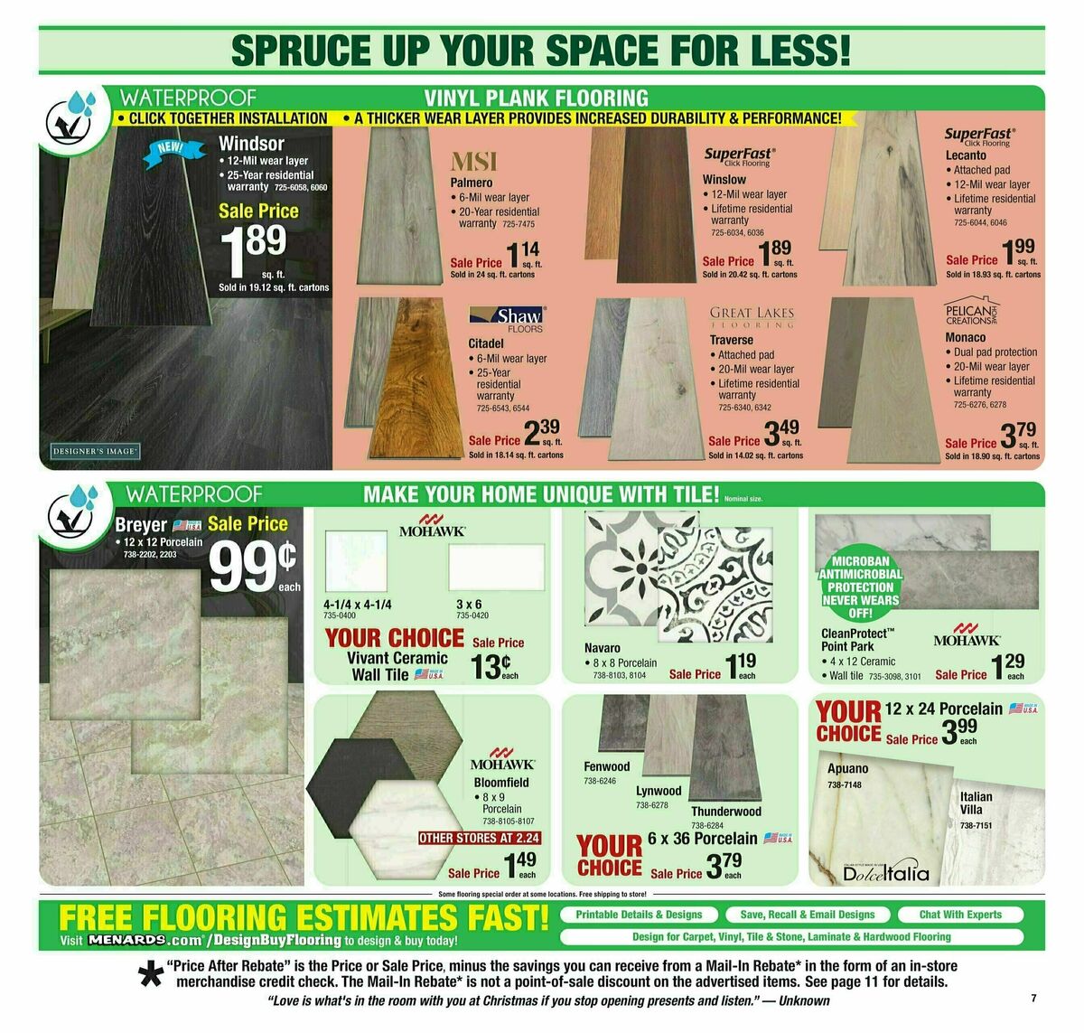 Menards Home For Christmas Sale Weekly Ad from December 4