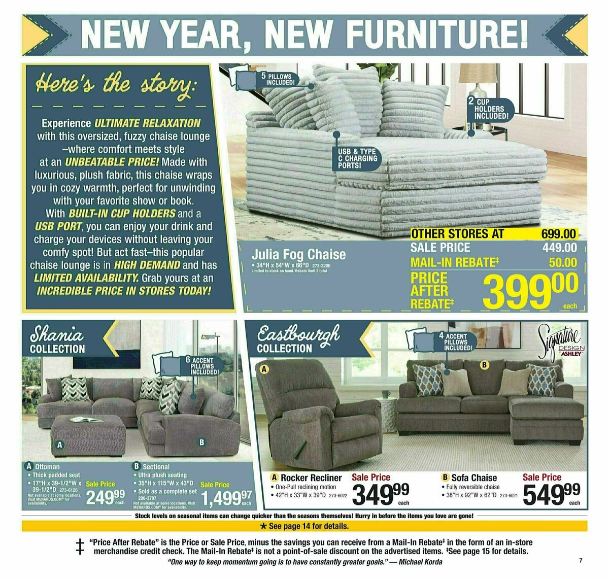 Menards Weekly Ad from January 1