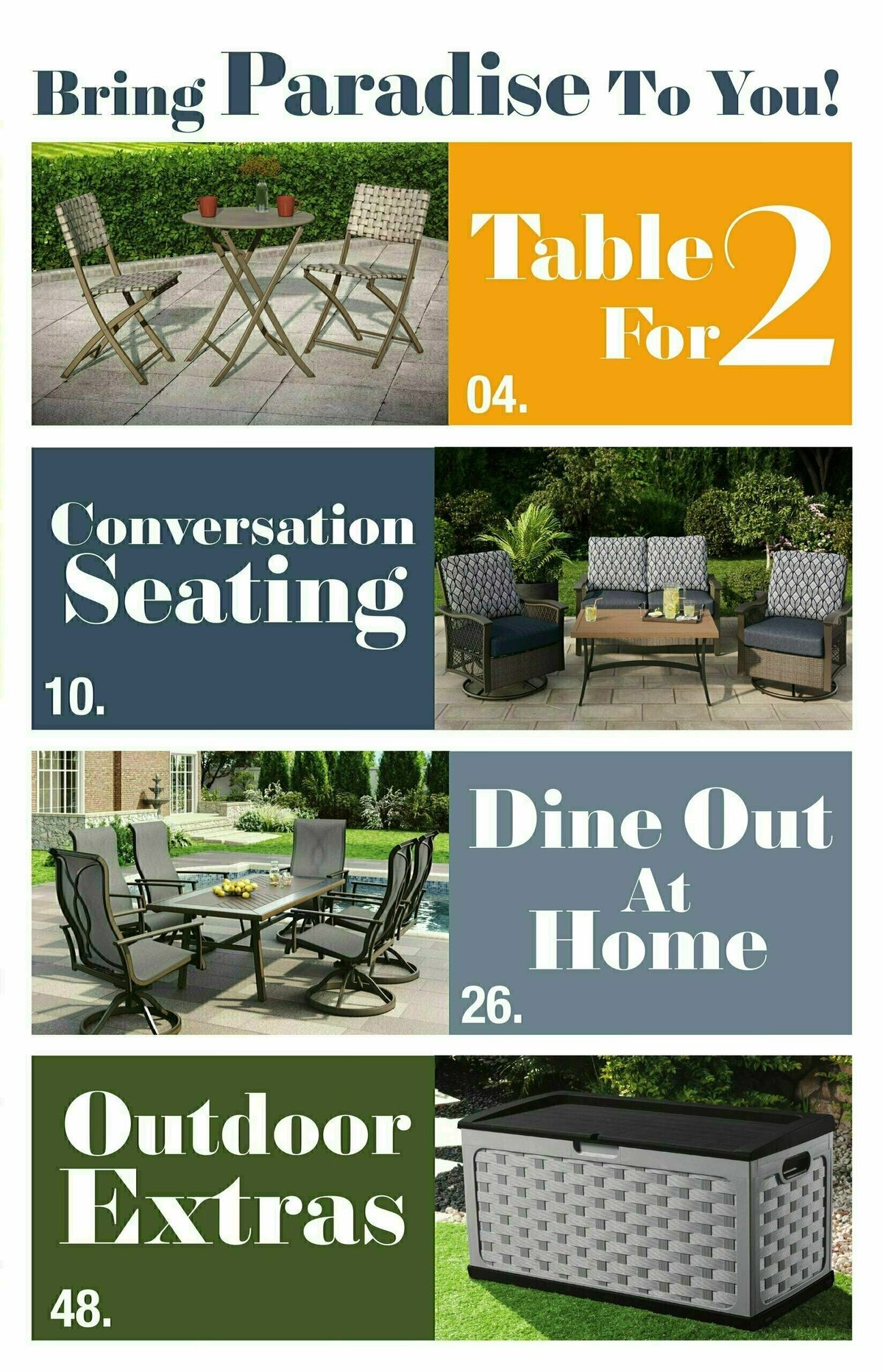 Menards Outdoor Living Catalogue Weekly Ad from February 19