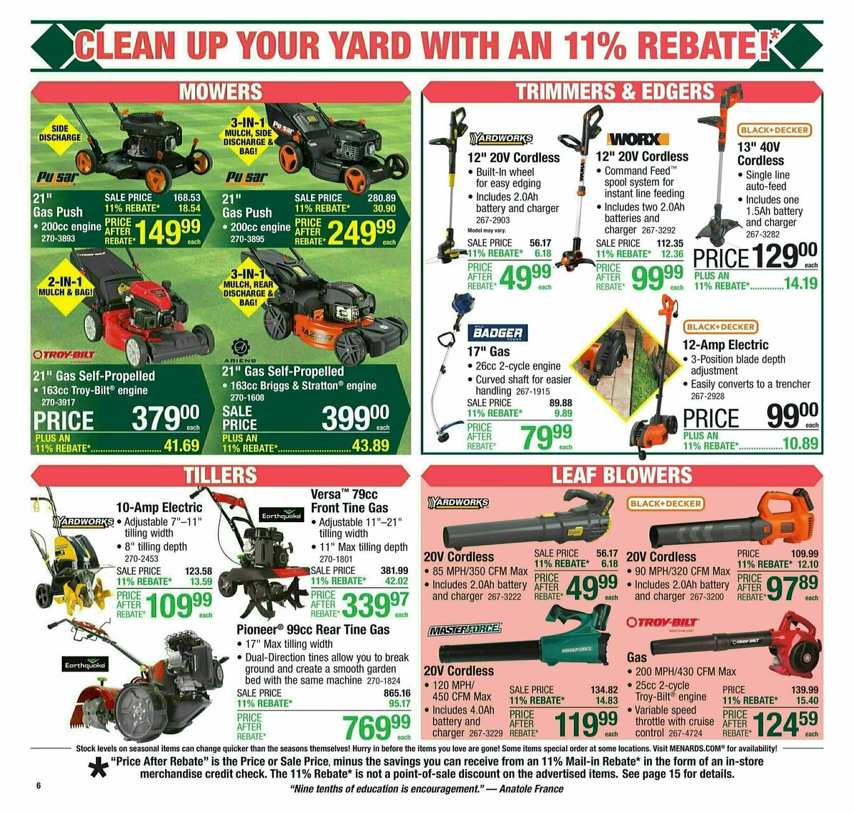 Menards Weekly Ad from April 2
