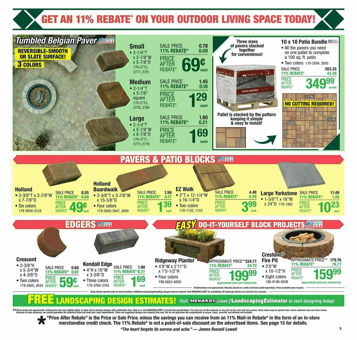 Menards Weekly Ad from April 2