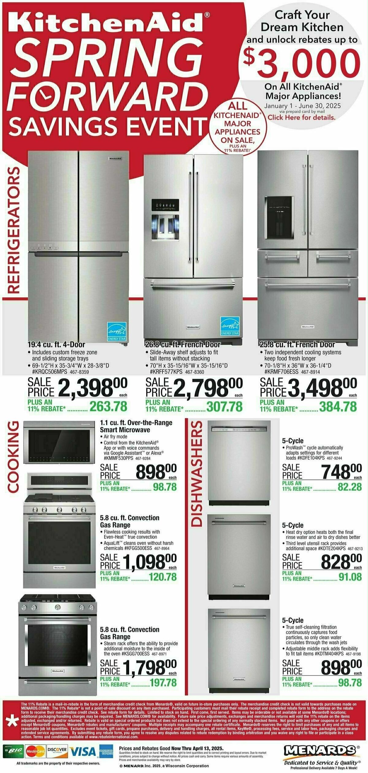 Menards Appliance Event Weekly Ad from April 3