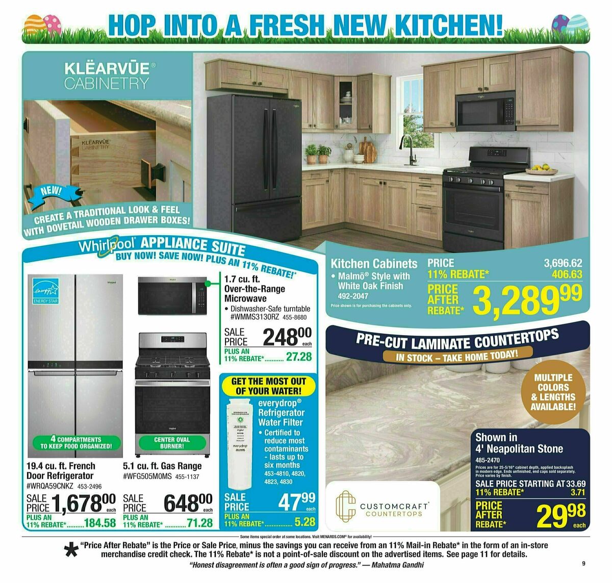 Menards Weekly Ad from April 9
