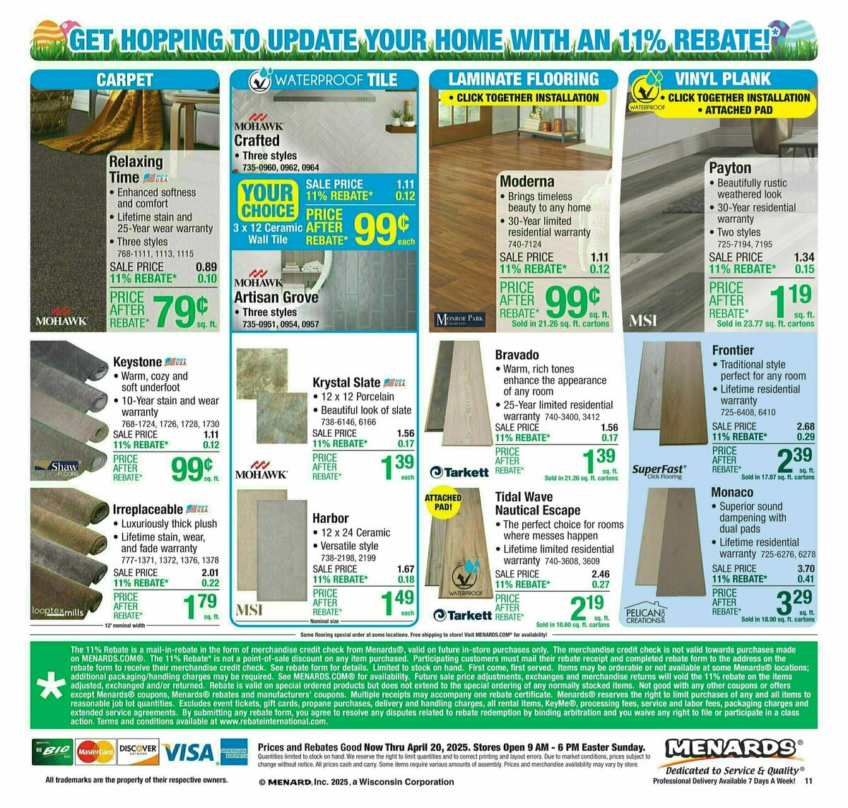 Menards Weekly Ad from April 9
