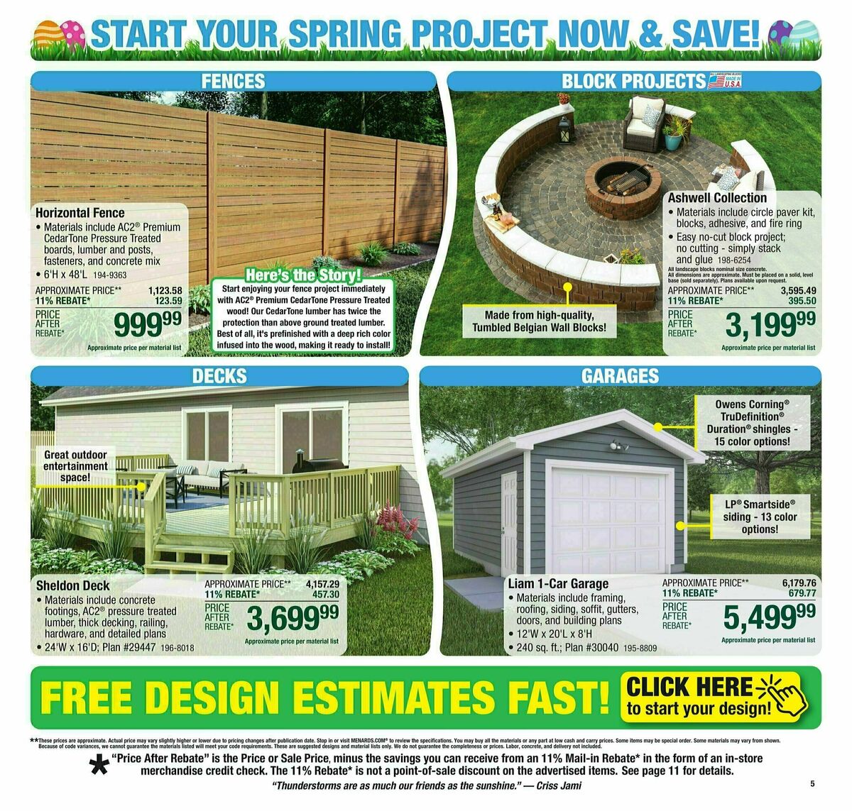Menards Weekly Ad from April 9