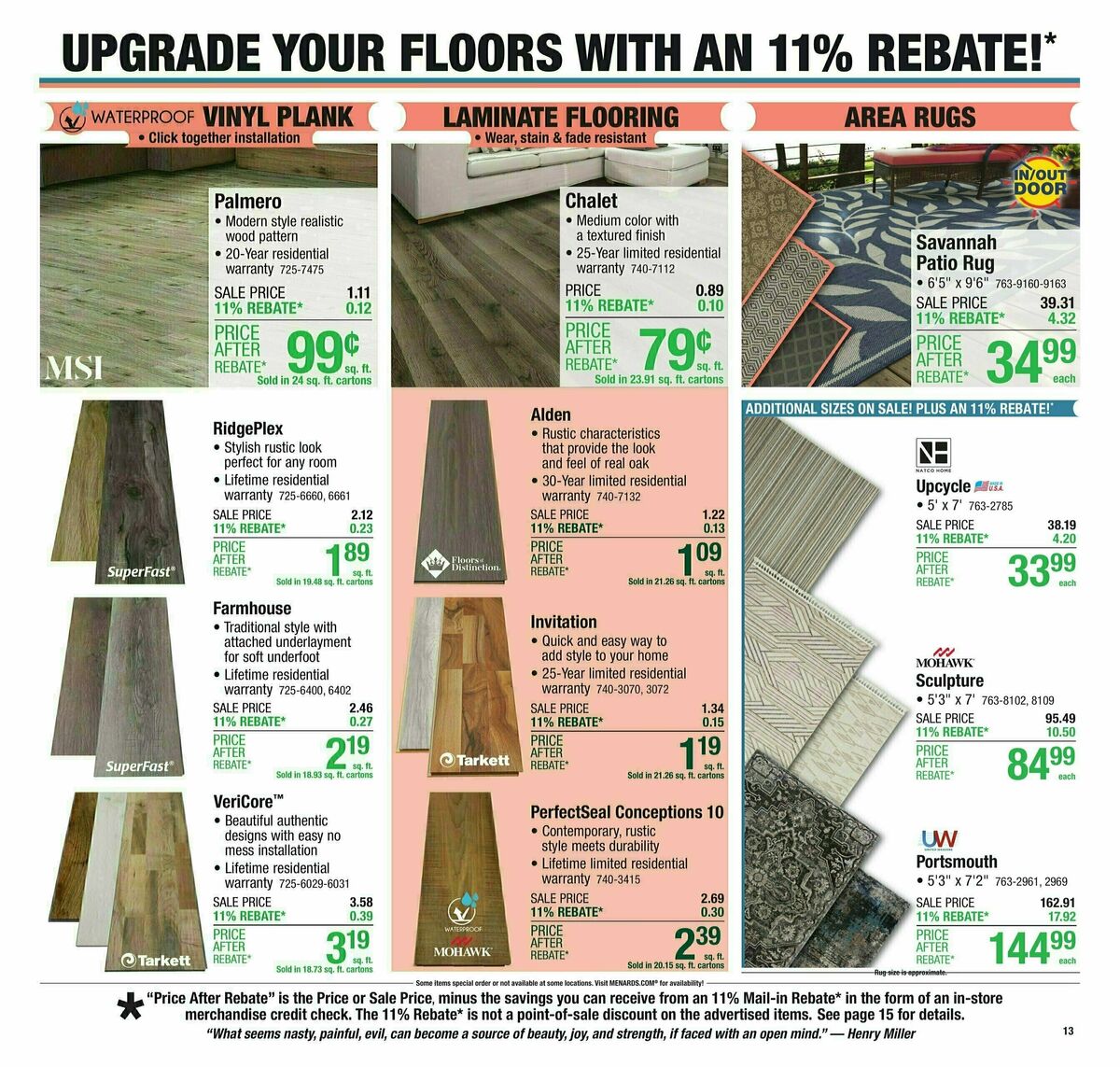 Menards Weekly Ad from April 16