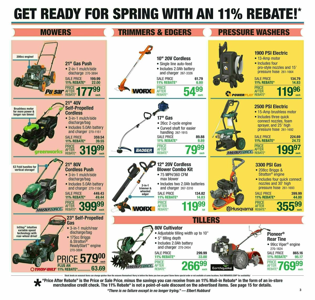 Menards Weekly Ad from April 16