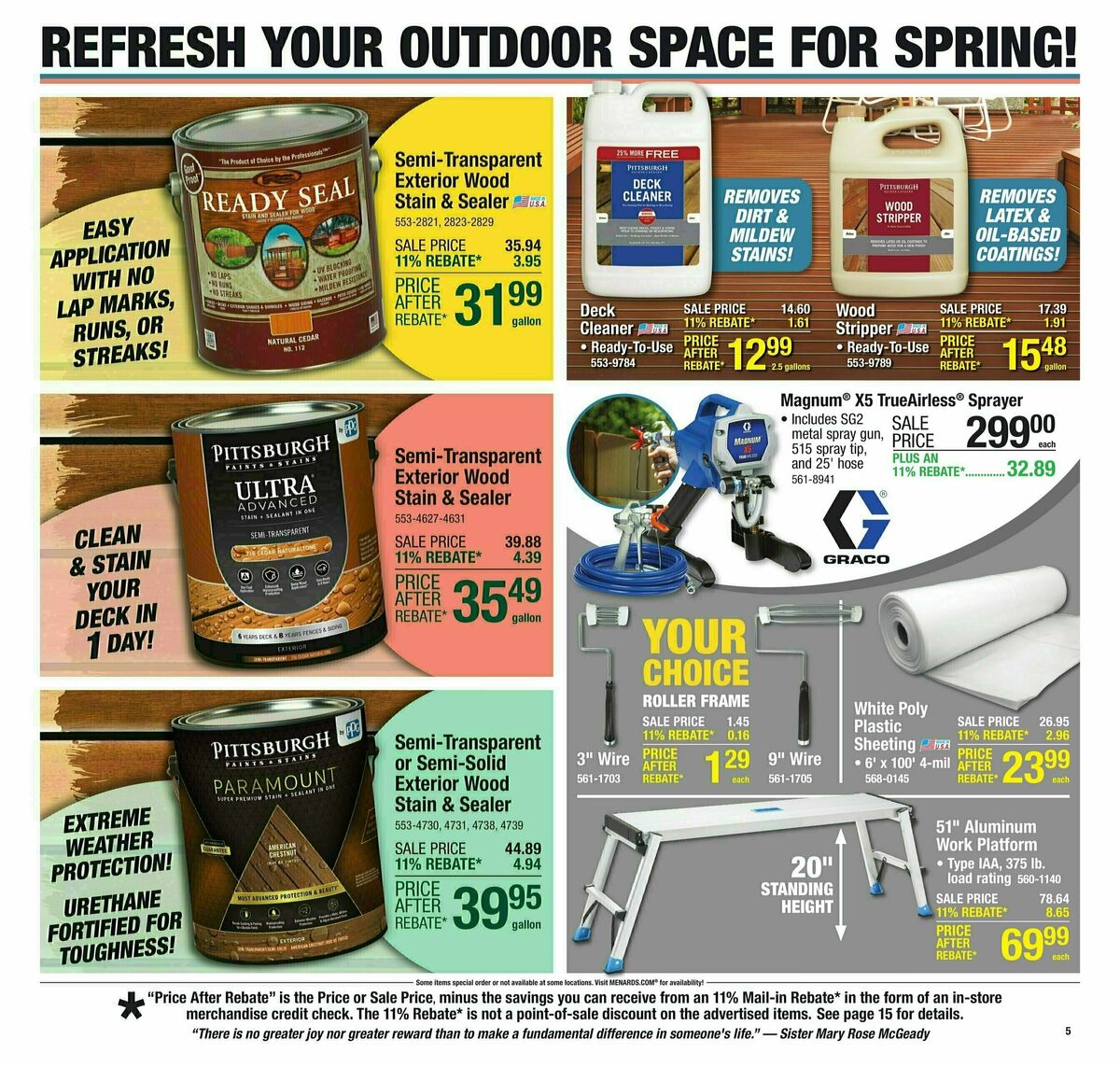 Menards Weekly Ad from April 16