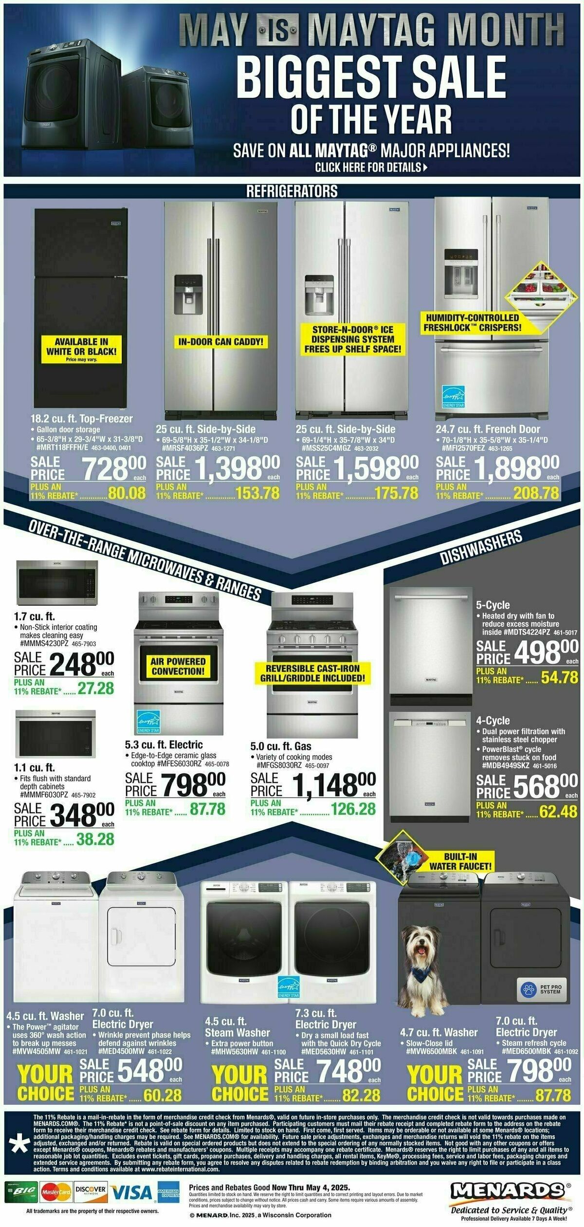 Menards Appliance Event Weekly Ad from April 23