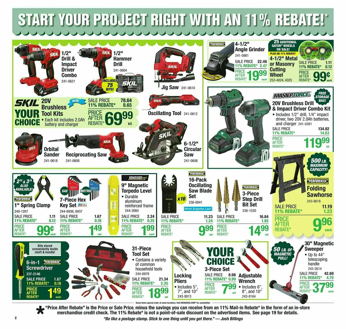 Menards Weekly Ad from April 23