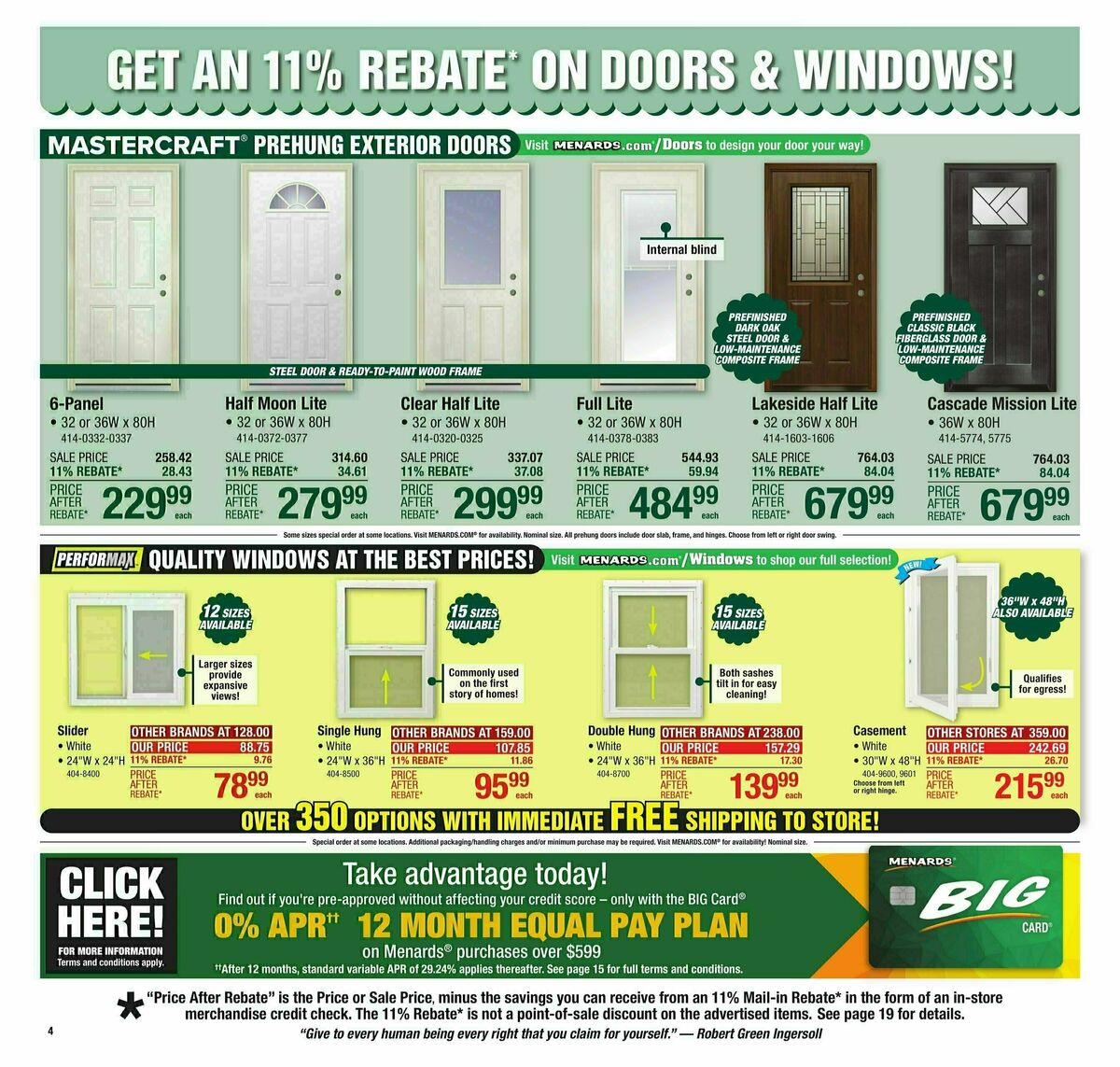 Menards Weekly Ad from April 23