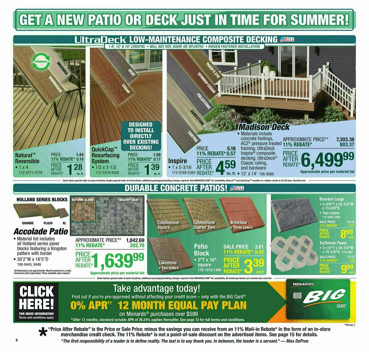 Menards Weekly Ad from April 30