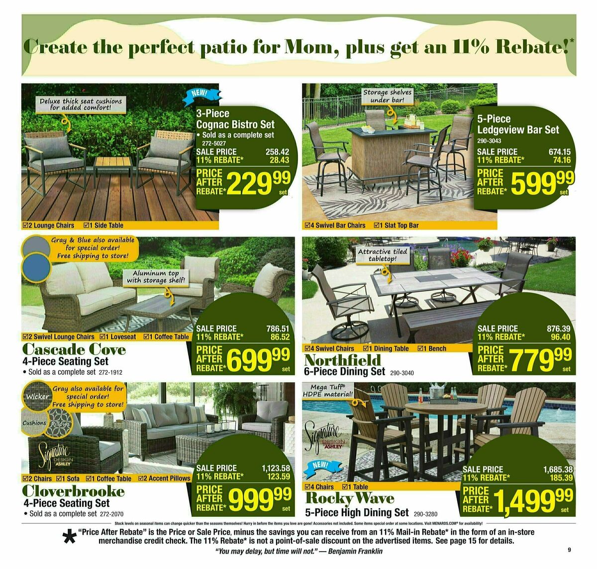 Menards Weekly Ad from April 30