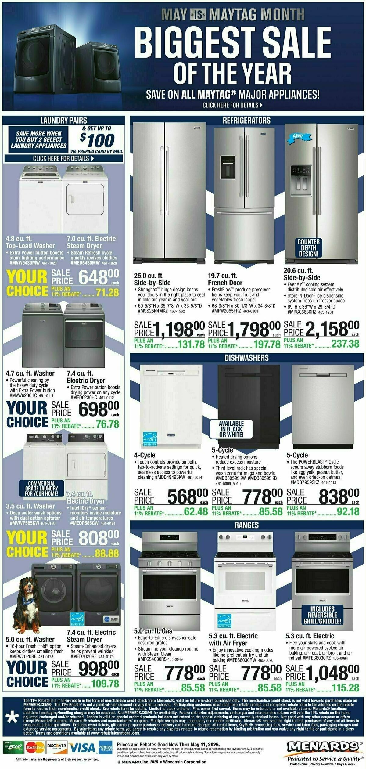 Menards Appliance Event Weekly Ad from April 30