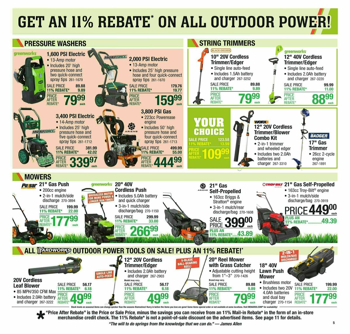 Menards Weekly Ad from May 21