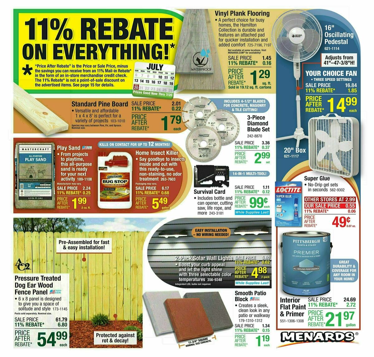 Menards Weekly Ad from July 9