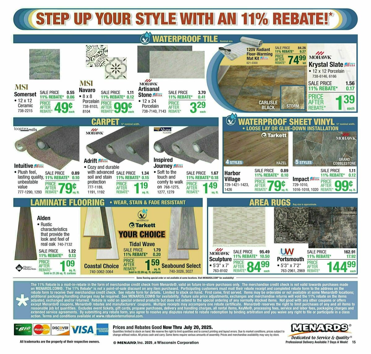 Menards Weekly Ad from July 9