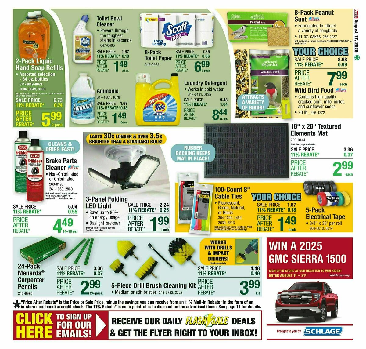 Menards Weekly Ad from August 6