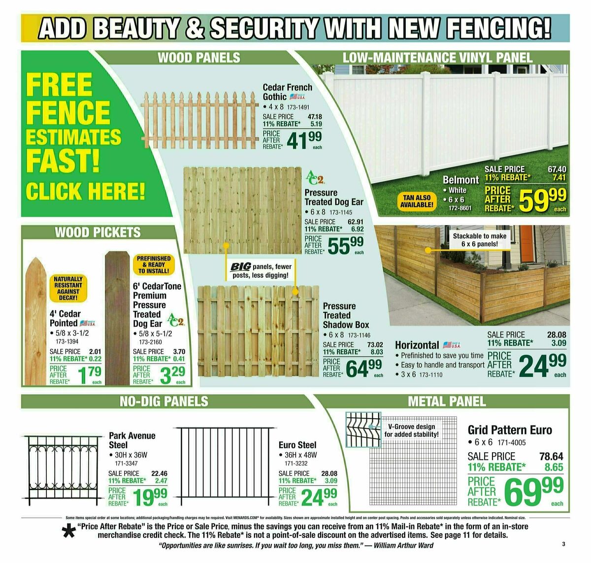 Menards Weekly Ad from August 6
