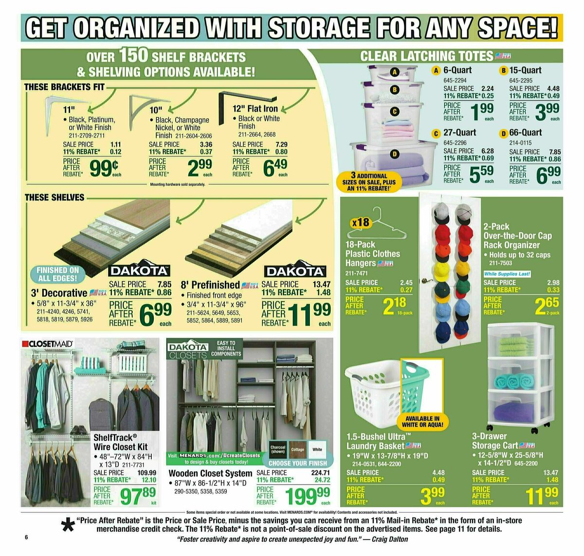 Menards Weekly Ad from August 6