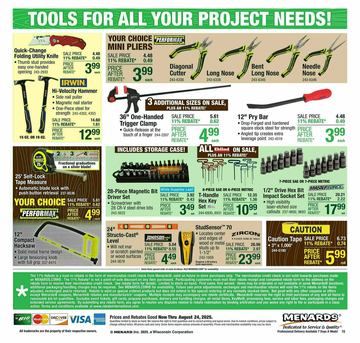 Menards Weekly Ad from August 13