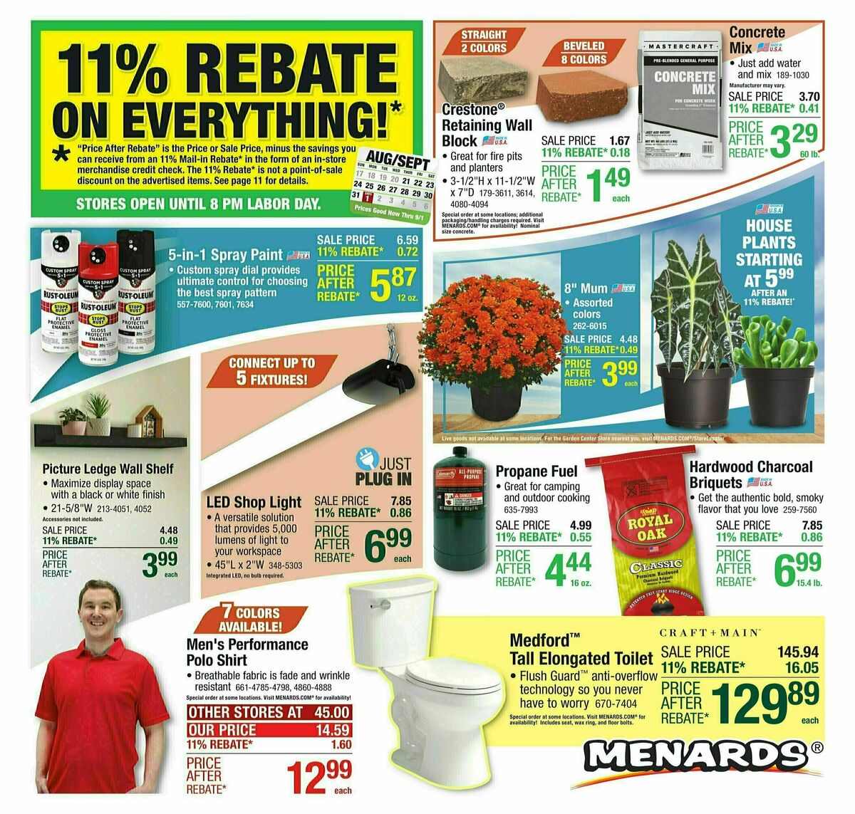 Menards Weekly Ad from August 20