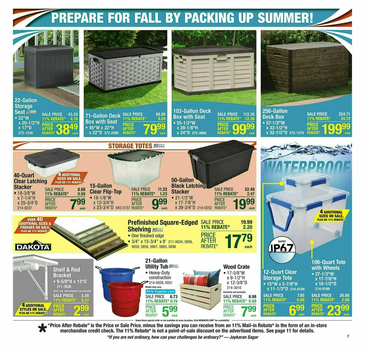 Menards Weekly Ad from August 20