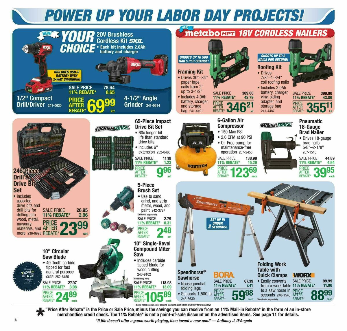 Menards Weekly Ad from August 27