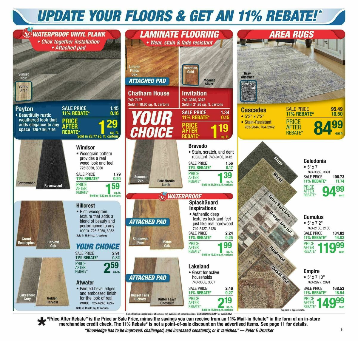 Menards Weekly Ad from August 27