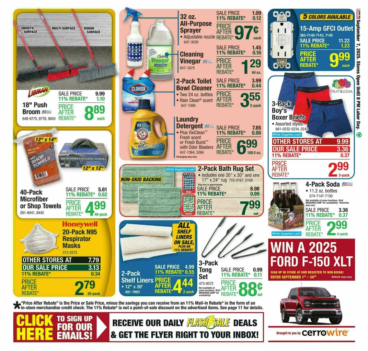 Menards Weekly Ad from August 27