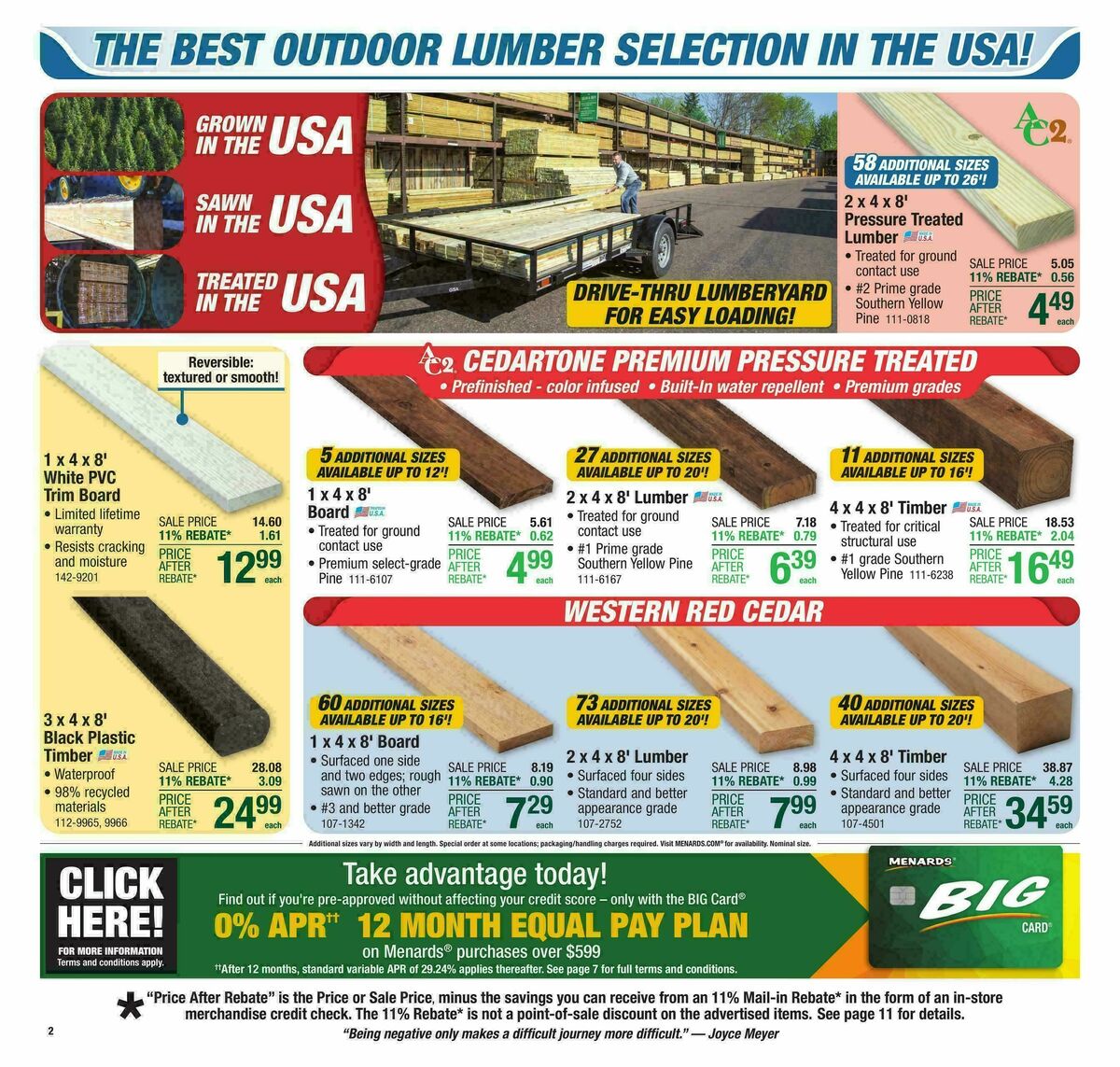 Menards Weekly Ad from August 27