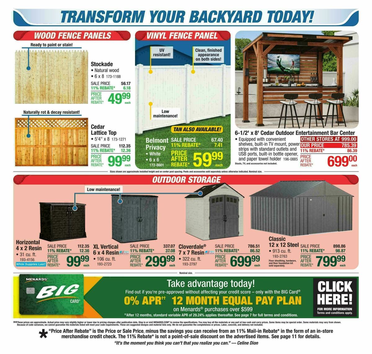 Menards Weekly Ad from August 27