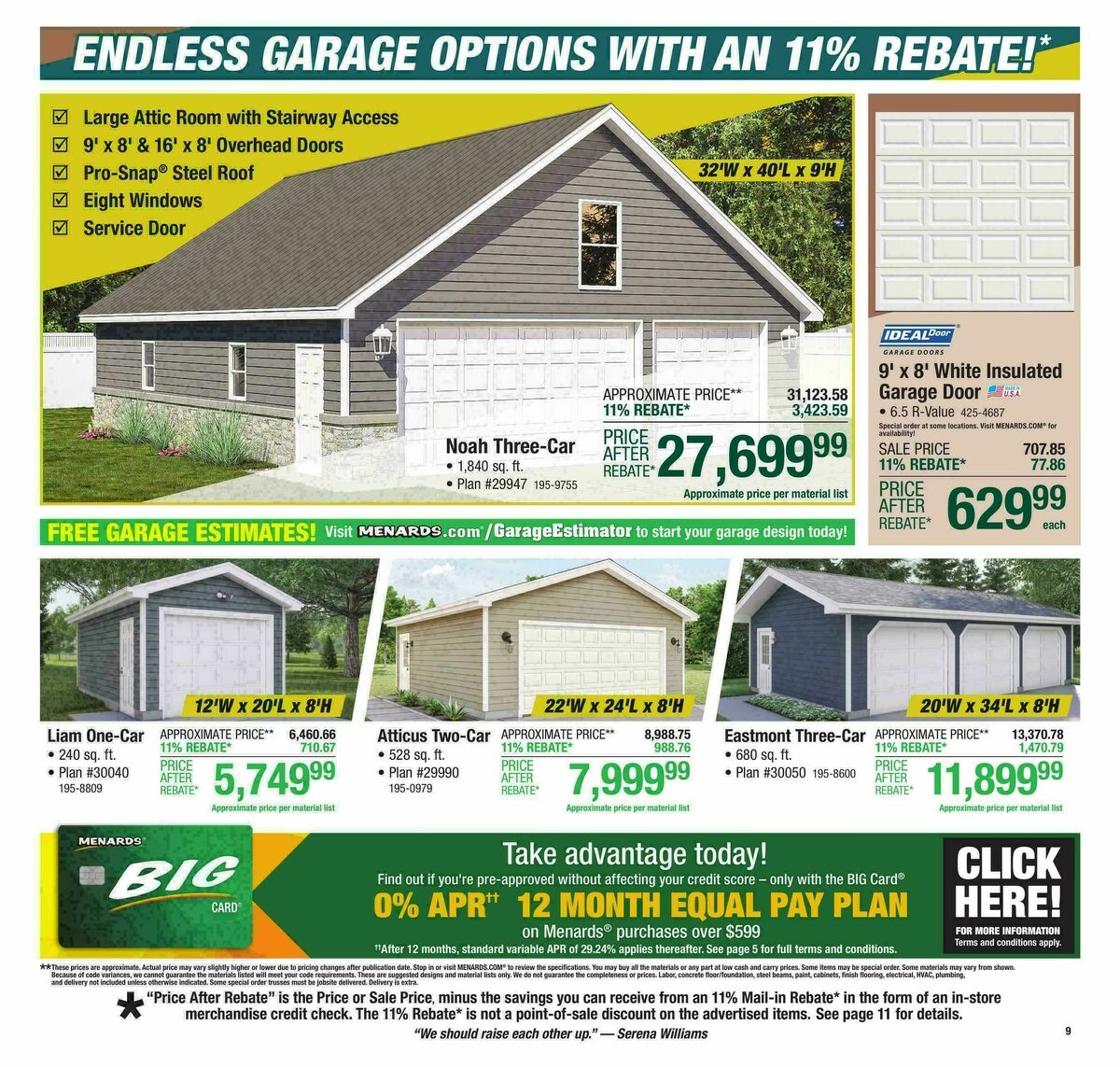 Menards Weekly Ad from September 3
