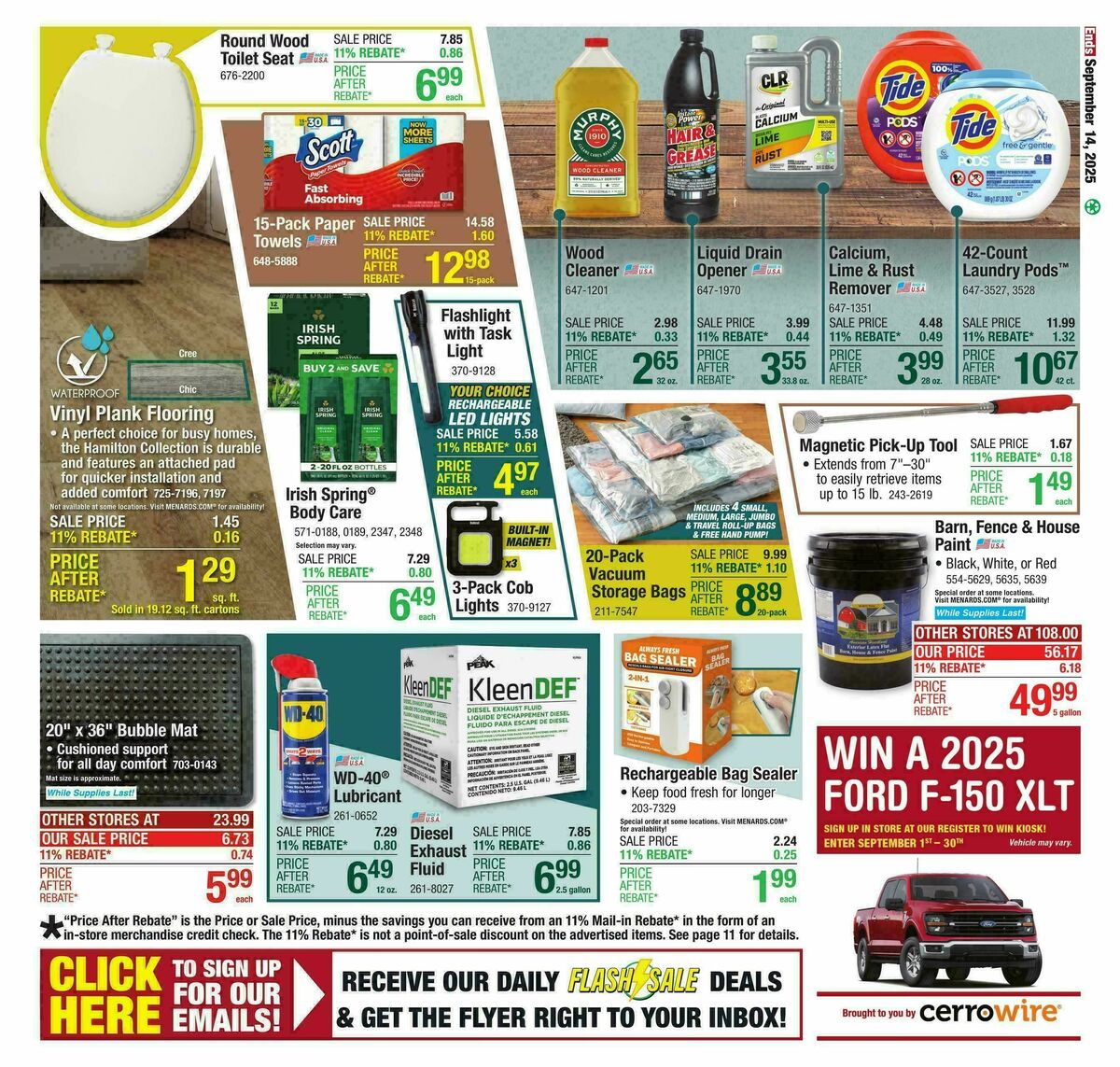 Menards Weekly Ad from September 3