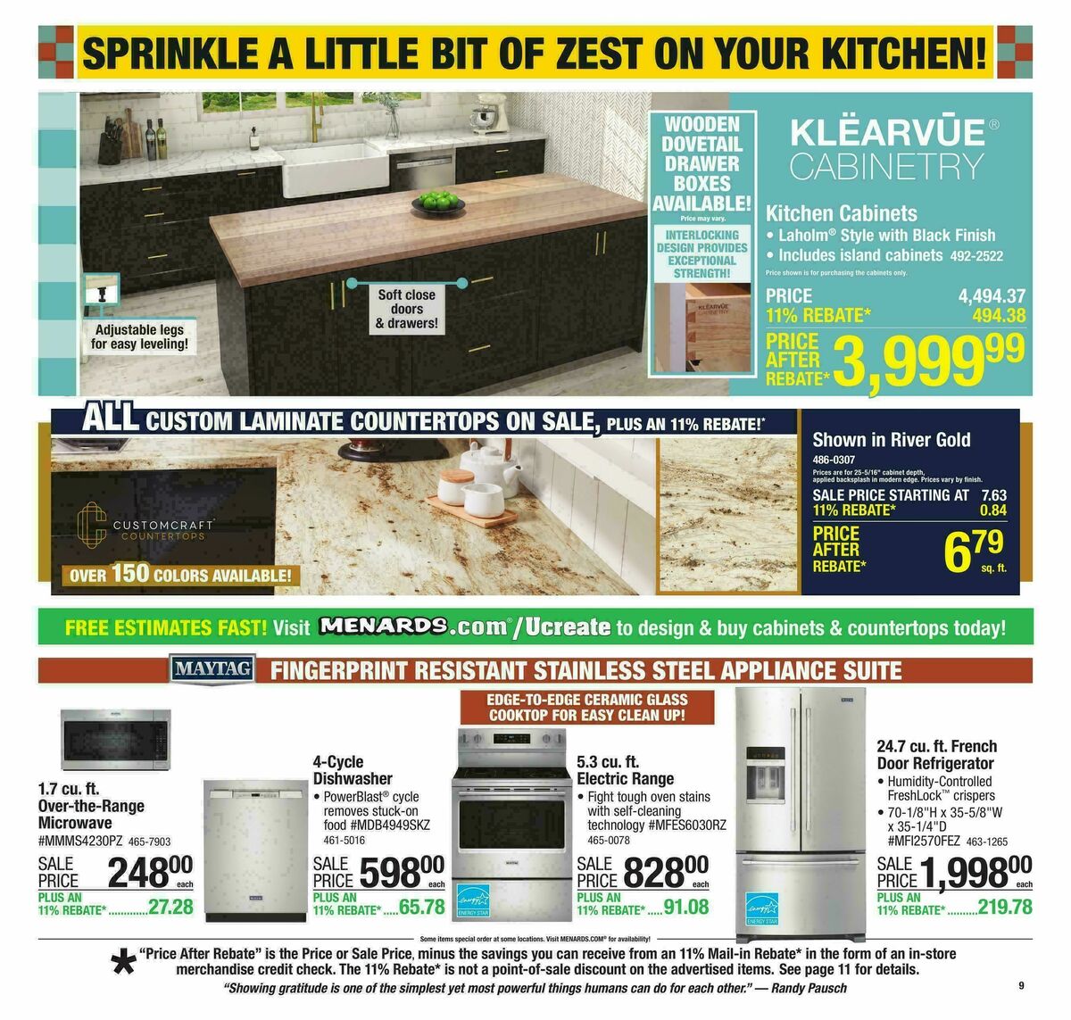 Menards Weekly Ad from September 17