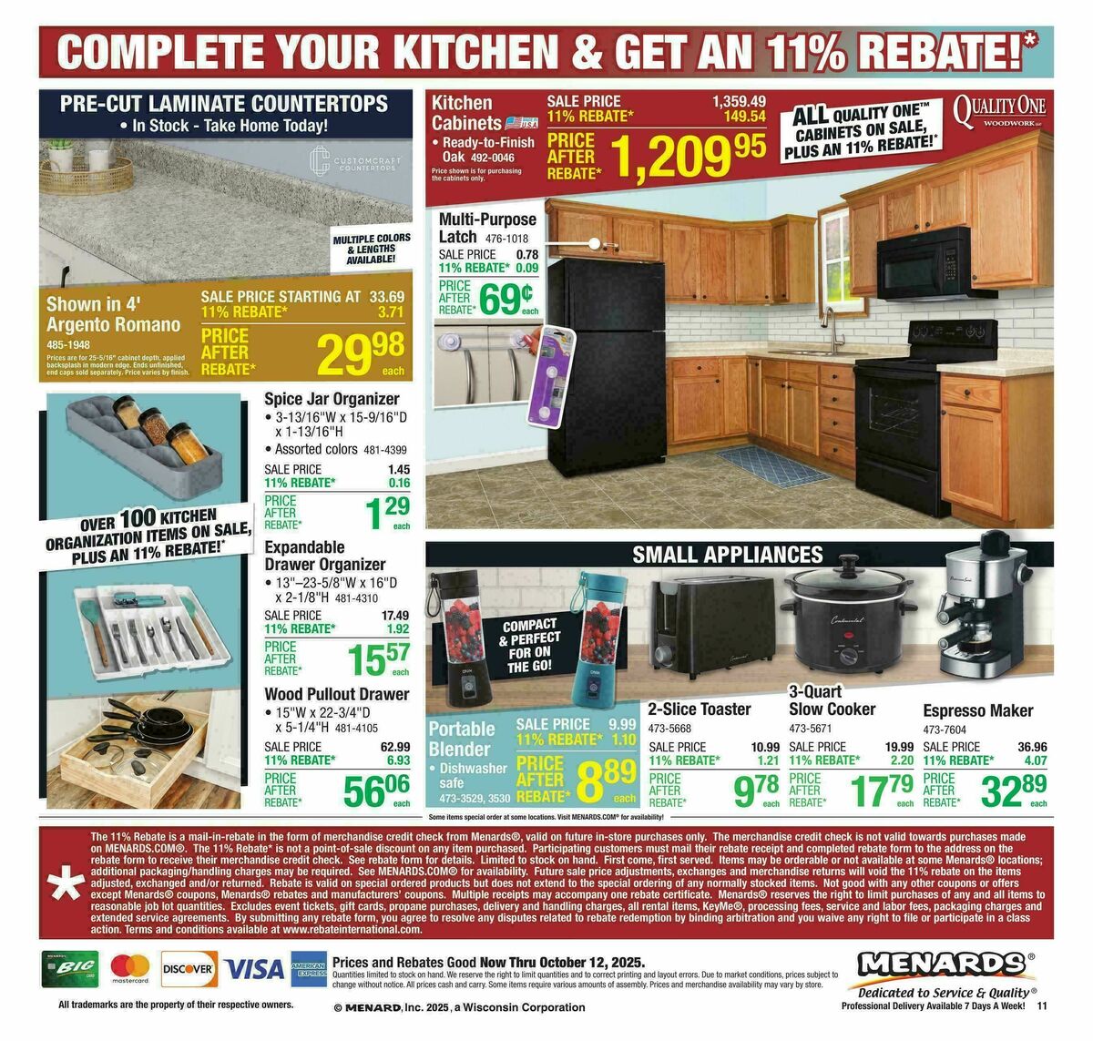 Menards Weekly Ad from October 1