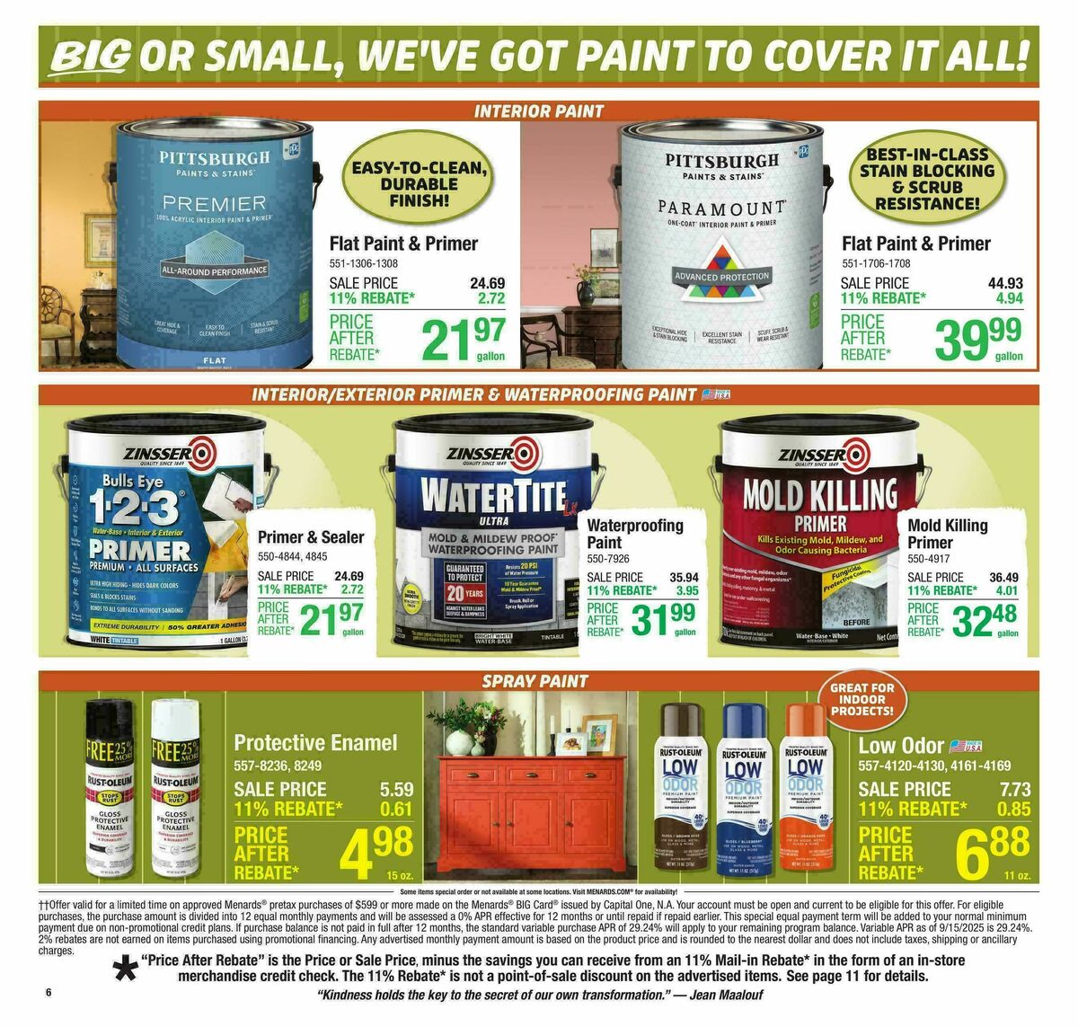 Menards Weekly Ad from October 8