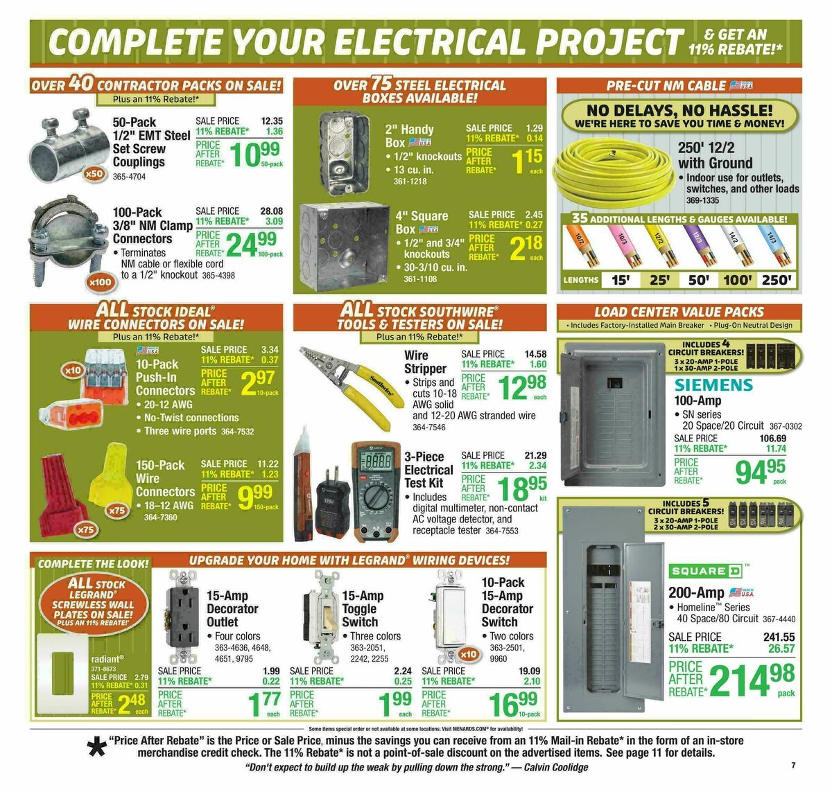 Menards Weekly Ad from October 8
