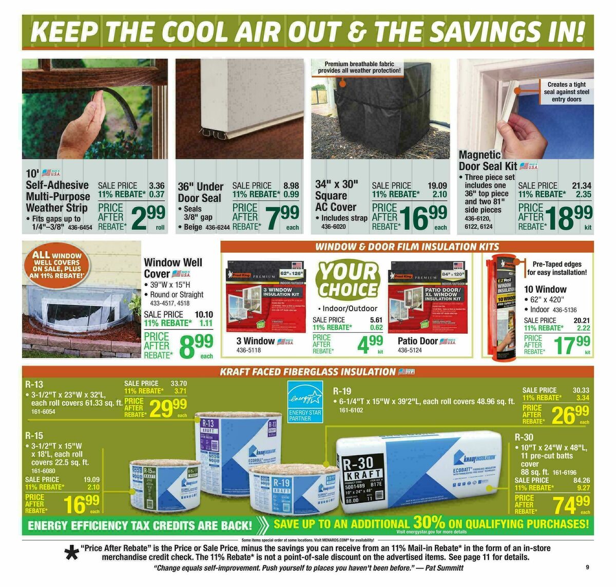 Menards Weekly Ad from October 8