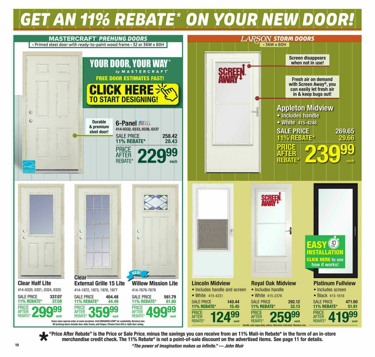 Menards Weekly Ad from October 8