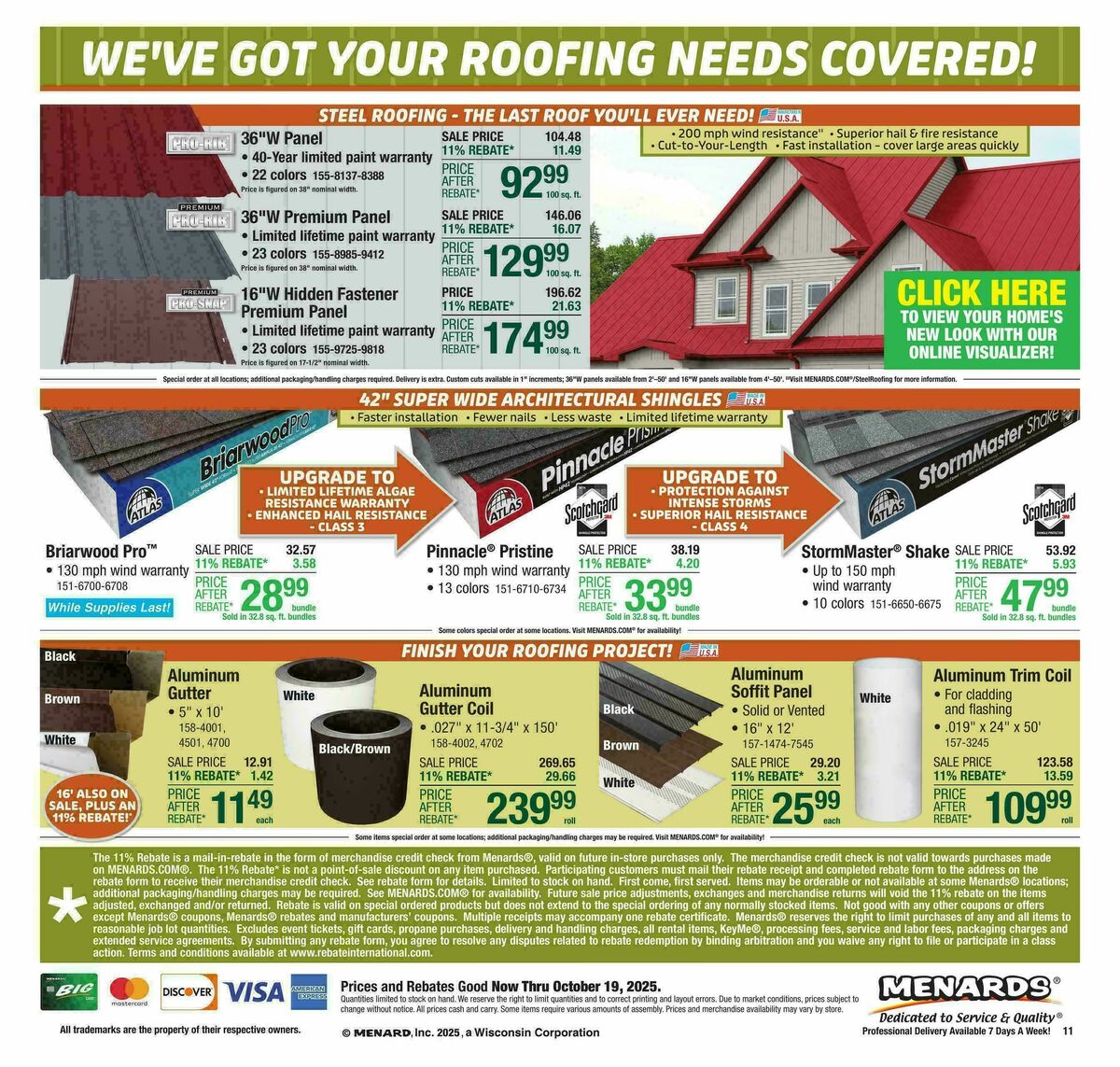 Menards Weekly Ad from October 8
