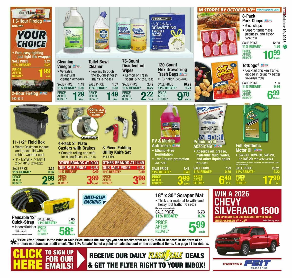 Menards Weekly Ad from October 8