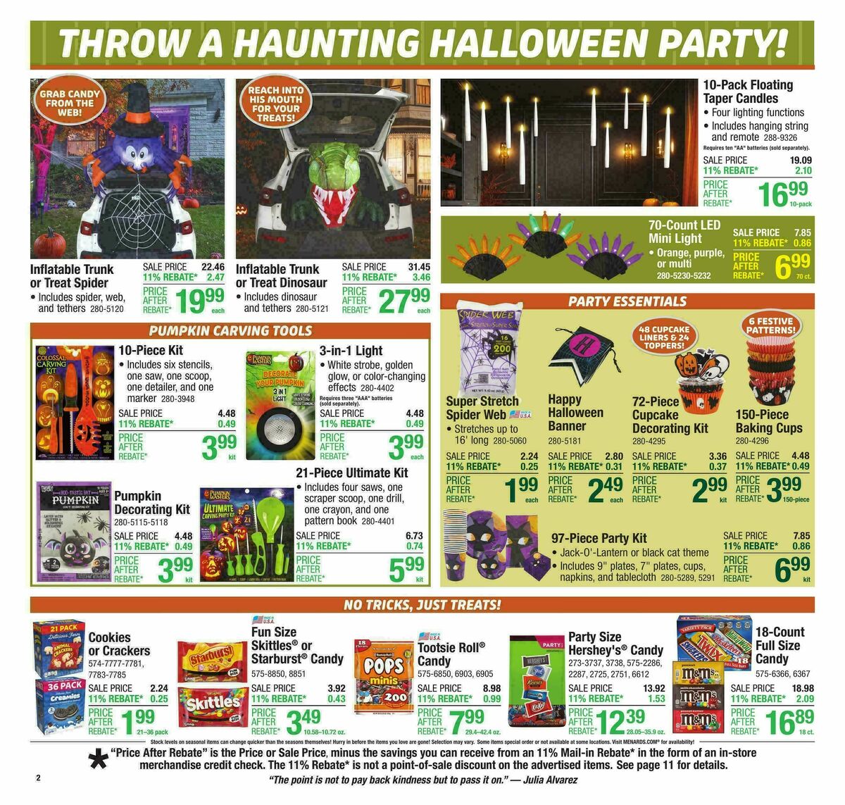 Menards Weekly Ad from October 8