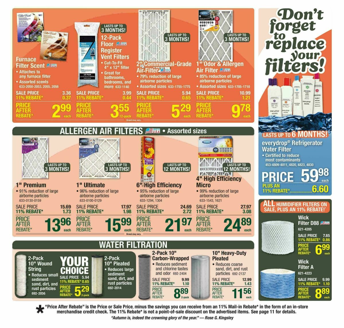 Menards Weekly Ad from October 8