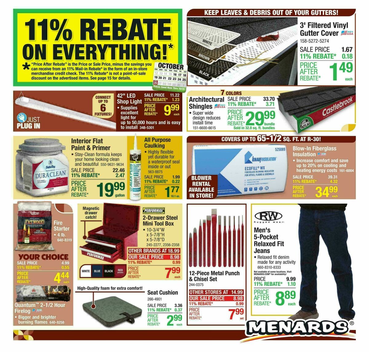 Menards Weekly Ad from October 15