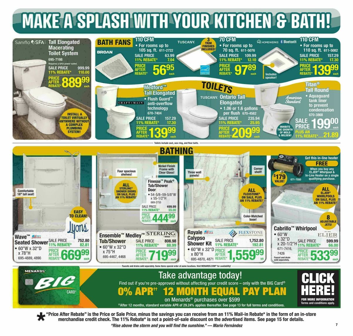 Menards Weekly Ad from October 15